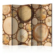 artgeist Paravan Wood Grains I, 5-Delni, Dvostranski
