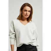 Marisse Womens Sweater Z-Sw-4513 Off White Mel