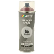 Industrijski akrilni lak sprej RAL HG 400ml Motip - RAL 3004 vijolično rdeča