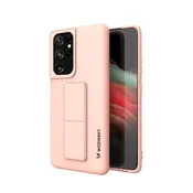 Wozinsky Kickstand ovitek za Samsung Galaxy S21 Ultra 5G, roza