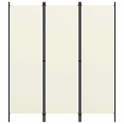 Vidaxl Paravan 3-delni kremno bel 150x180 cm