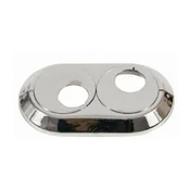 shumee Dvojna kromirana rozeta PVC 15 mm