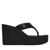 Calvin Klein Japonke Wedge 70 Sndl Thong Lth HW0HW02880 Črna