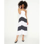 Resti White polka dot maxi skirt PLUS SIZE - Clothing