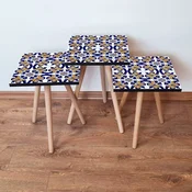 Hanah Home Set klub stocica 3Shp277, 3 komada, Šarena