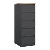 Temno siva komoda 40x111x50 cm Naia – Tvilum