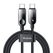 Mcdodo Mcdodo CA-4780 USB-C na USB-C podatkovni kabel 60W 1,2 m (črn)