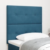 vidaXL vidaXL LED postelja temno modra 80 cm žamet, (22084008)