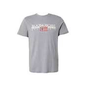 NAPAPIJRI Majica S-AYLMER  siva / rdeča / bela