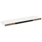Vidaxl Lebdeče police 4 kosi visok sijaj bele 90x23,5x3,8 cm MDF