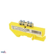 Schelinger svorkovnica na DIN letev 35 mm, 63 A, 500 V, rumena BM-A18-TBI-6X09-04P-ZO