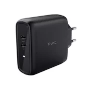 TRUST punjač MAXO 65W, 2x USB-C, crni
