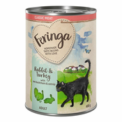 Poskusno mešano pakiranje Feringa Classic Meat 6 x 400 g  Mešano pakiranje 4: perutnina, jagnjetina & zajec, losos & puran