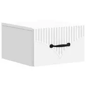 vidaXL Stenski nočni omarici Bela 34,5 x 33 x 20 cm Inženirski les