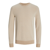 Beige mens sweater Jack & Jones Globe - Mens