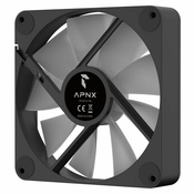 APNX FP1-140 PWM ARGB Računalniško ohišje Ventilator 14 cm Črna