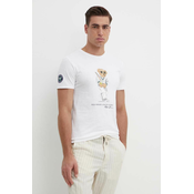 Pamucna majica Polo Ralph Lauren za muškarce, boja: bijela, s tiskom, 710939647
