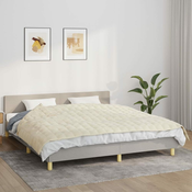 Vidaxl vidaXL Obtežena odeja, kremna, 155x220 cm, 7 kg, blago