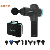 MEDIVON GUN ACTIVE X masažna pištola/naprava, univerzalna, 30W, 30 hitrosti, 10 nastavkov, 1500mAh polnilna baterija, LCD zaslon, sproščanje/raztezanje/regeneracija, USB Type-C, +torbica - MEDIVON - Bonajo