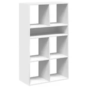 Vidaxl Knjižna omara bela 66x31x112 cm inženirski les