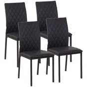 Homestar Set 4 jedilnih stolov, 41x50x91 cm, črna