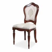 Casa Padrino luxury baroque dining room chair gray/dark brown - Exquisite baroque furniture