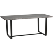 HOMCOM HOMCOM Pravokotna jedilna miza v industrijskem slogu za 8 oseb, za kuhinjo in dnevno sobo z jeklenimi nogami, 180x90x75 cm, siva in črna, (20745561)