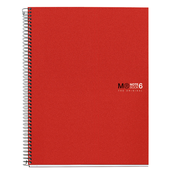 MIQUELRIUS Zvezek A4, črtast, 150-listni, 70g, BASIC, PP, rdeč