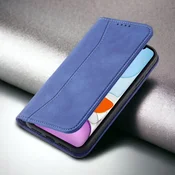 Infostyle Preklopna torbica Leather za Samsung Galaxy S23 Temno modra/Ekološko usnje + TPU silikon