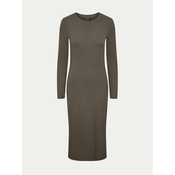 Pieces Vsakodnevna obleka Kylie 17126214 Rjava Slim Fit
