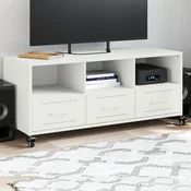 Vidaxl TV omarica bela 100,5x39x43,5 cm jeklo