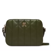 Ročna torba Calvin Klein Quilted Double Zip Camera Bag LV04F3328G Temno zelena