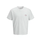 JACK & JONES Majica JORSALAMANCO pueblo/temno siva/temno rdeča/off-bela