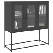 Komoda crna 100,5 x 39 x 107 cm od hladno valjanog celika
