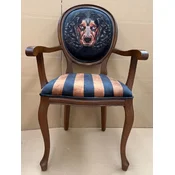Casa Padrino luxury baroque dining chair black/brown - Handmade antique style chair with armrests and fine velvet fabric - Dining room furniture in baroque style