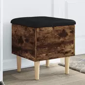 Vidaxl vidaXL Shranjevalna klop dimljen hrast 42x42x46 cm