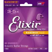 Elixir 010-047 AC Extra Light NW 80/20 (11002)