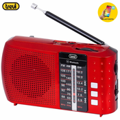 Trevi prenosni radio RA 7F20 P, FM/AW/SW, Bluetooth, rdeč