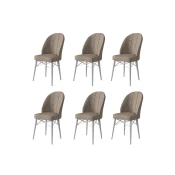Hanah Home Set 6 trpezarijskih stolica Ritim Kapucino-Beli