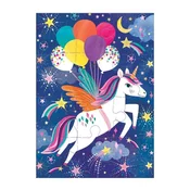 Mudpuppy Puzzle s čestitkami Unicorn