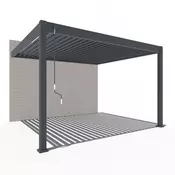 Bioklimatska pergola Antares — Stenska/3.6 x 4/Antracit/Ročni