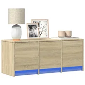 TV omarica z LED sonoma hrast 97x34x40 cm inženirski les