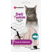 Priboljšek za mačke Deli Yumm Tuna&Losos Flamingo