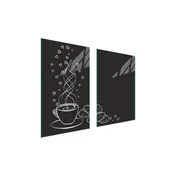 shumee STEKLENI ZAŠČITNI KROŽNIK ZA KUHINJO 65x52 COFFEE