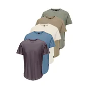 Only & Sons Majica ONSMATT LONGY kremna/safir/oliva/jajčevec