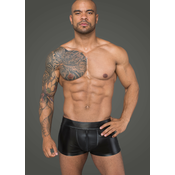 Noir Handmade H058 Mens Shorts Made of Powerwetlook and 3D Net L