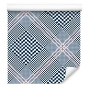 Elegantna tapeta s karo vzorcem za dnevno sobo in spalnico 50x1000 cm