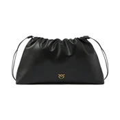 Pinko MAXI CLUTCH+TRACOLLA SP Črna
