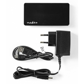 NEDIS UHUBU2730BK USB 2.0 7-port hub + AD/DC adapter
