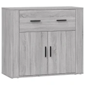 Komoda sivog hrasta sonome 80x33x70 cm od konstruiranog drva